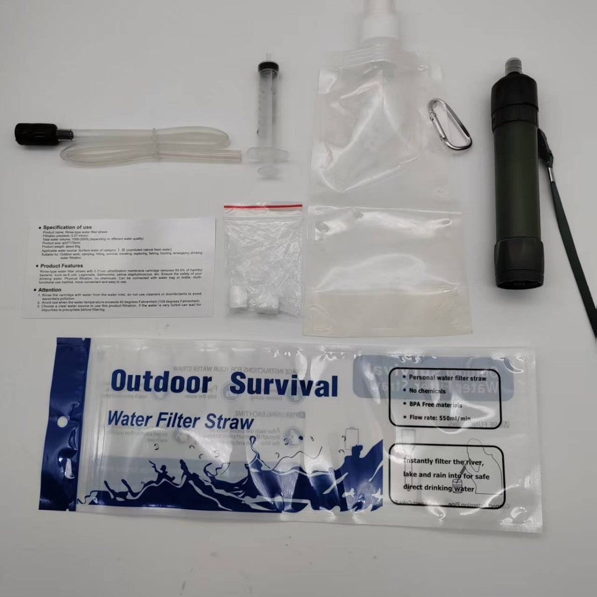Water Filter Straw for Outdoor Drinking
