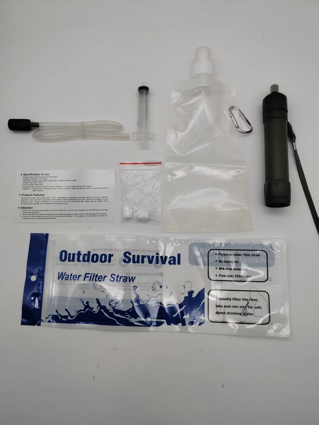 Water Filter Straw for Outdoor Drinking