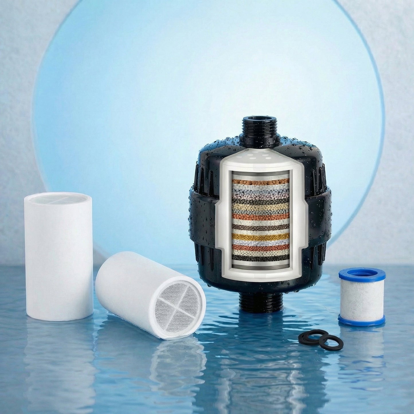 HydraCircle Hard Water Shower Filter For Shower Head