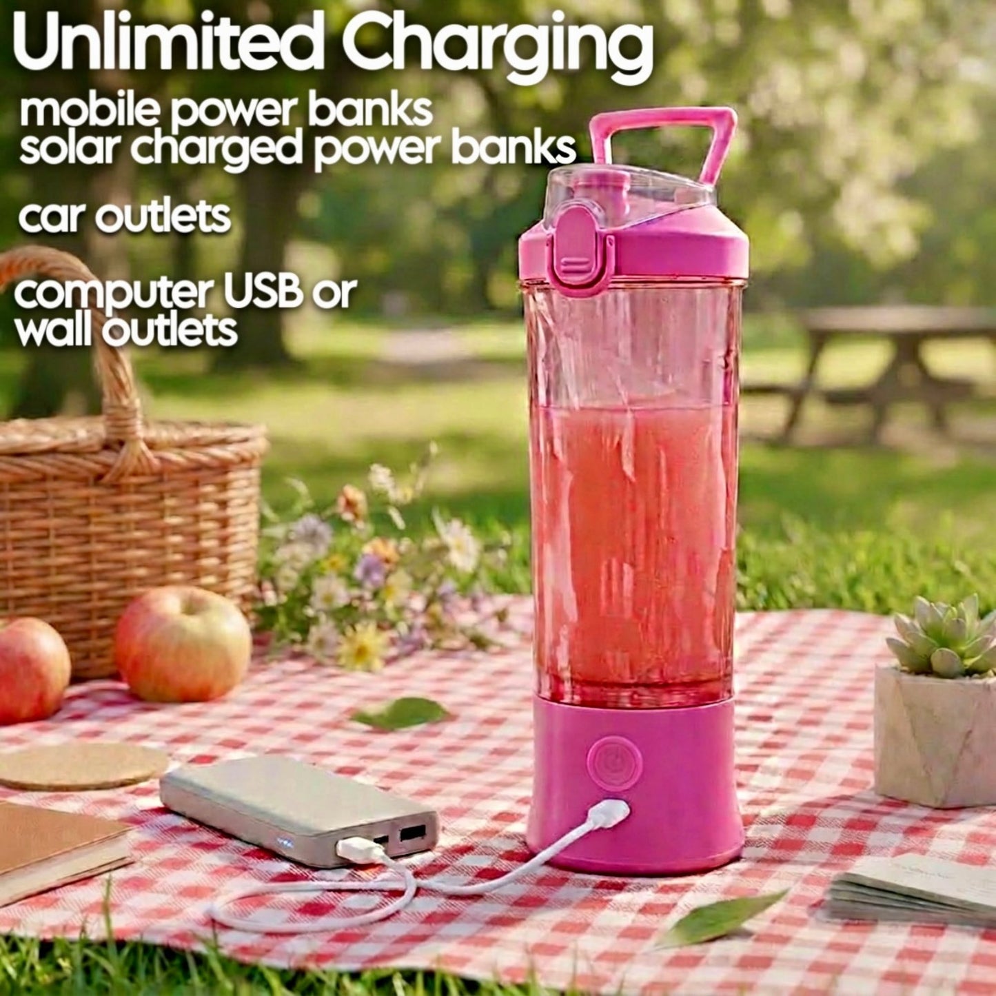 Portable Smoothie Blender Cup | Best Personal Rechargeable USB Juicer Bottle